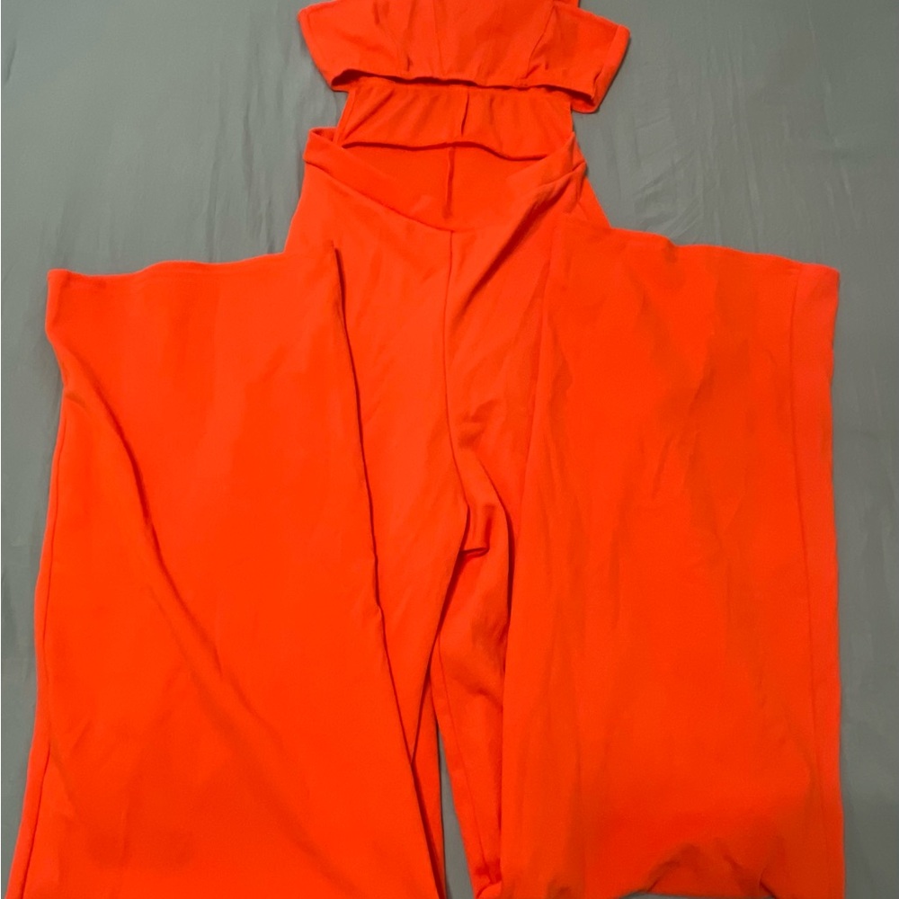 PrettyLittleThing Bold Orange Jumpsuit